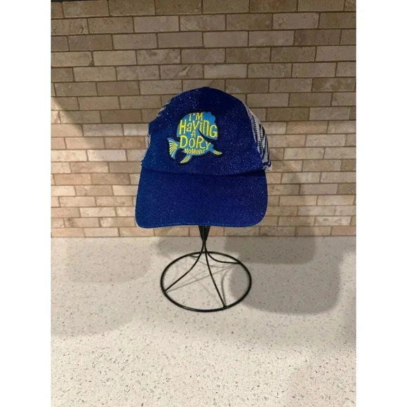 Disney Parks Finding Dory I'm Having A Dory Moment Blue Mesh Hat Cap #30 - Picture 1 of 5